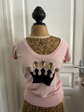 Petit pull court avec strass Sonia Rykiel taille S