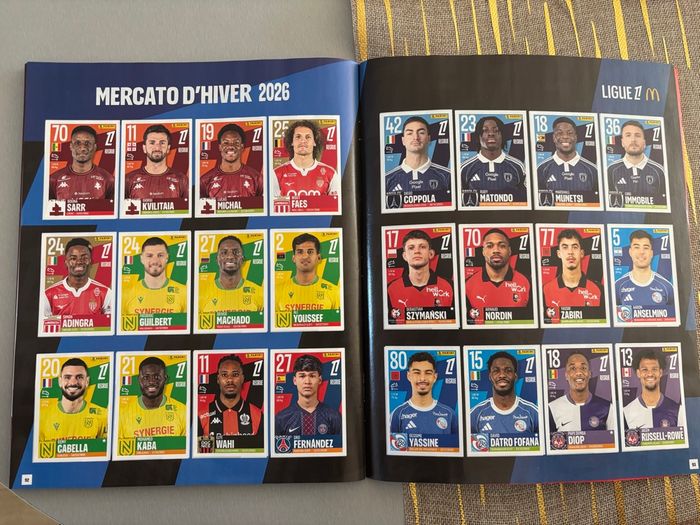 Vignettes Panini - Set Transferts Mercato 2025 2026 Panini Foot Ligue 1 - photo numéro 3