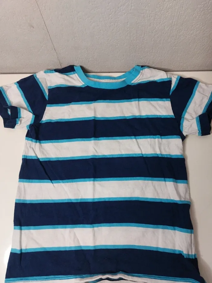 Tee-shirt rayures bleu et blanc "Tissaia" - photo numéro 2