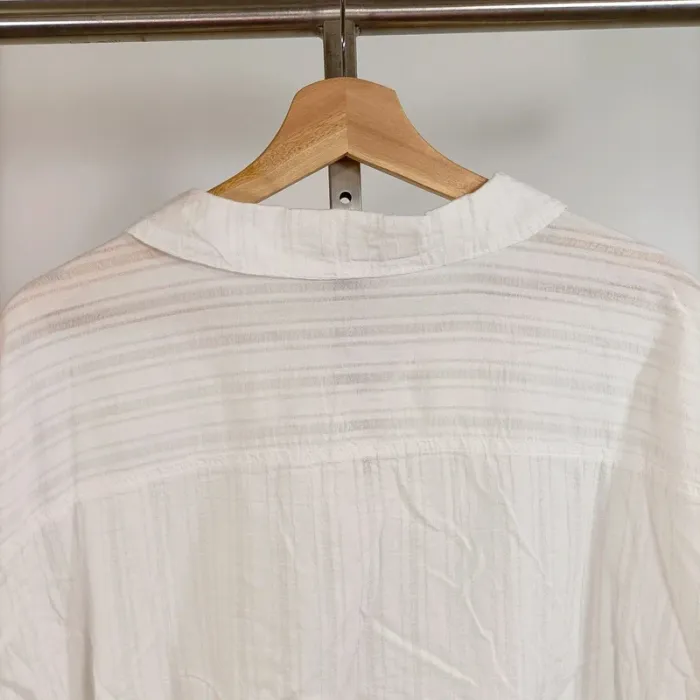Tunique blanche col lacé Destiny Wear en coton bambou 100 % taille XL A843 - photo numéro 8