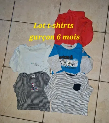 Lot t-shirts garçon 6 mois