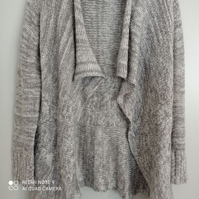 Gilet gris beige asymétrique t36 - photo numéro 3