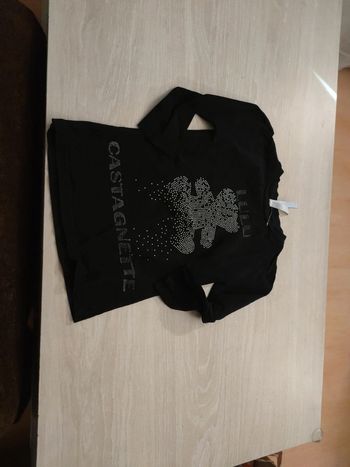 Tee shirt lulu castagnette noir 6 ans