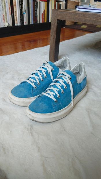 Sneakers en cuir et daim intérieur extérieur