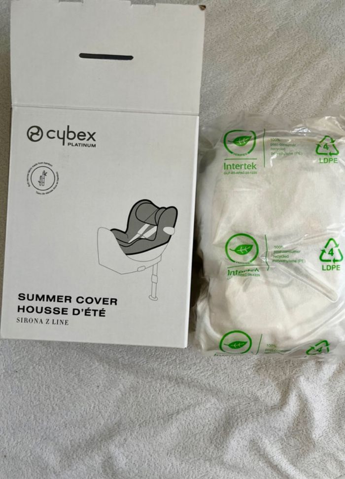 Housse été Summer cover sirona Z Z2 ZI et T blanc cybex sous carton jamais utilisé - photo numéro 3