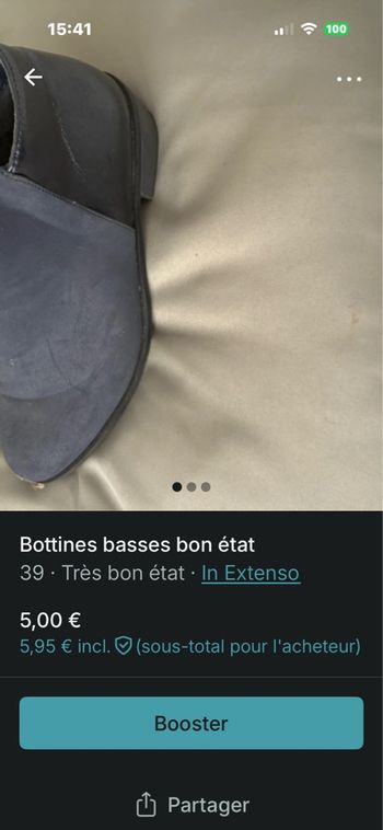 Bottines basses bleues bi matière 
