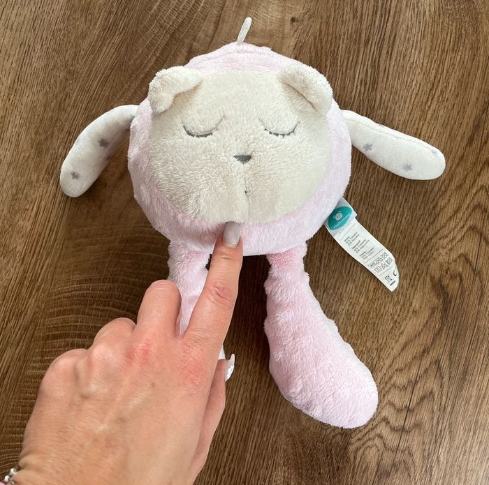 Peluche MyHummy rose et blanche (bruits blancs) en parfait état avec piles neuves - photo numéro 3