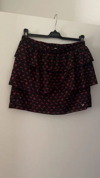 Mini jupe les petites bombes noir et rouge