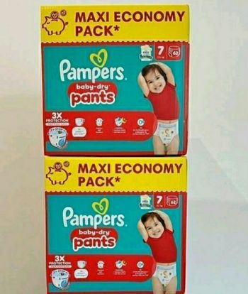 Lot de 2 cartons pampers pants taille 7
