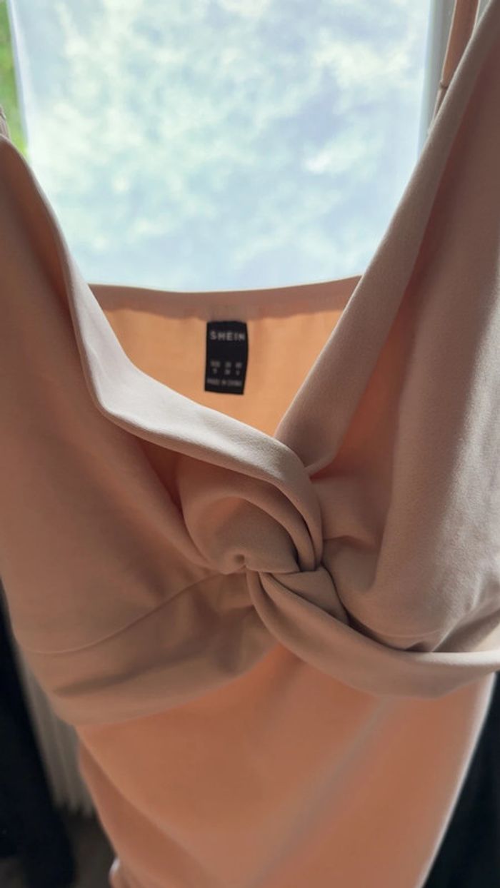 robe moulante rucher beige - photo numéro 2