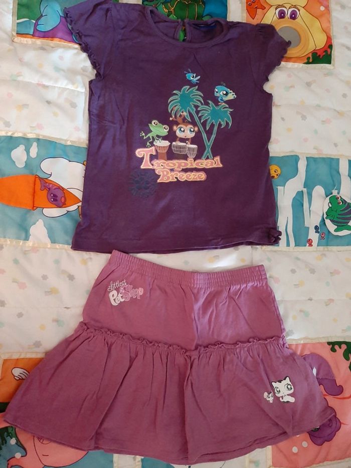 Ensemble jupe et t shirt littlest petshop