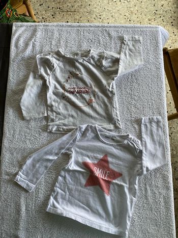 T24mois lot 2 tee shirt ML