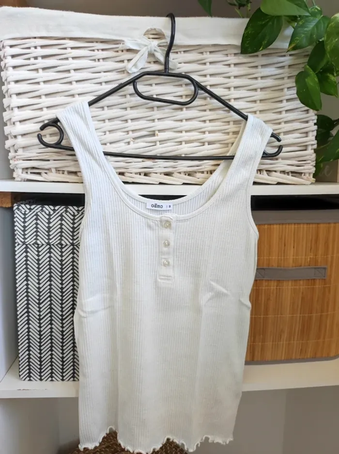 Débardeur blanc Gémo taille S