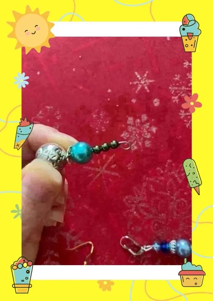 Lot boucles d'oreilles multicolore - photo numéro 2