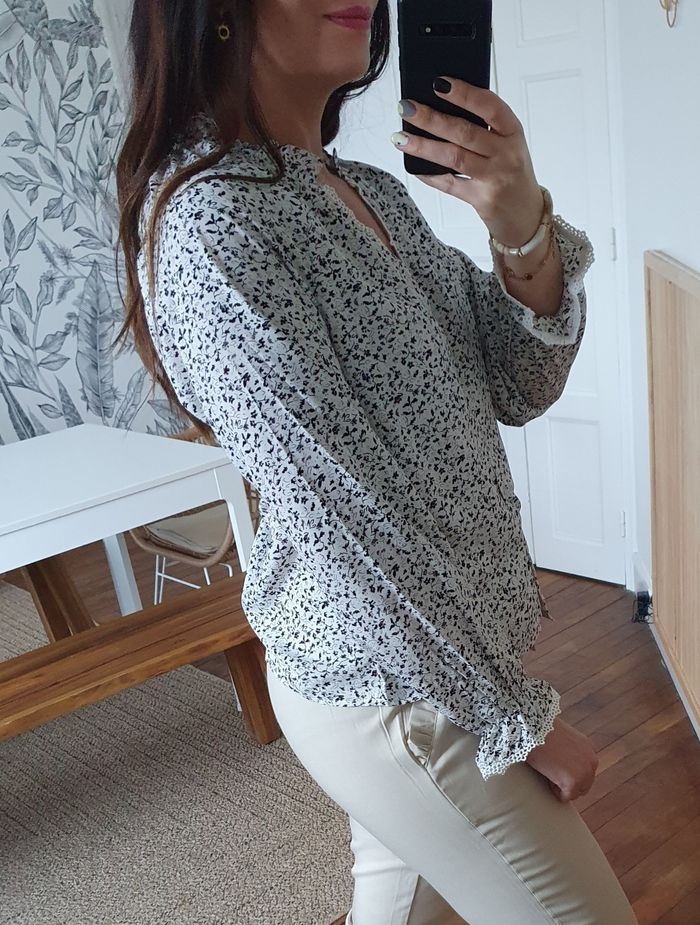 Blouse fluide fleurie Annecy Taille S - photo numéro 3