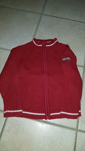 Gilet zippé rouge