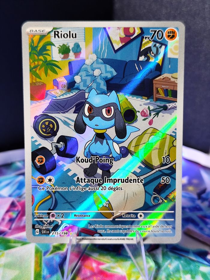 Carte pokémon neuve 🇨🇵 Riolu 215/198 Écarlate et violet