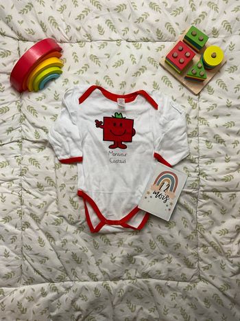 body manches longues blanc monsieur madame 12 mois