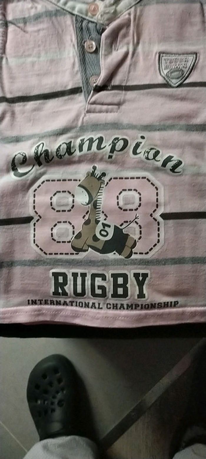 Polo rayé 18 mois rugby - photo numéro 2