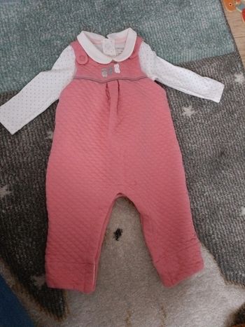 Ensemble Salopette bodie 3 mois Obaïbi neuf