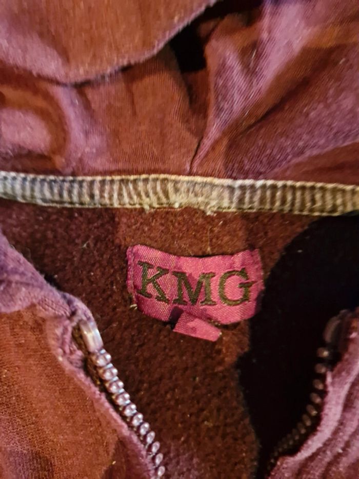 Gilet kmg fille bordeaux 4 ans - photo numéro 4