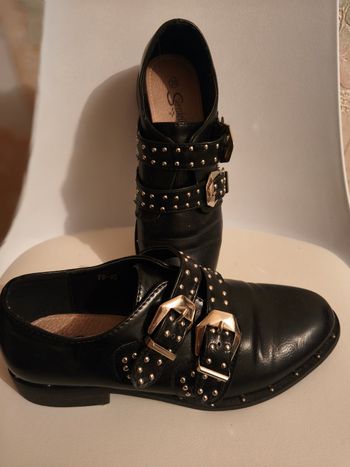 Derby en cuir noir
