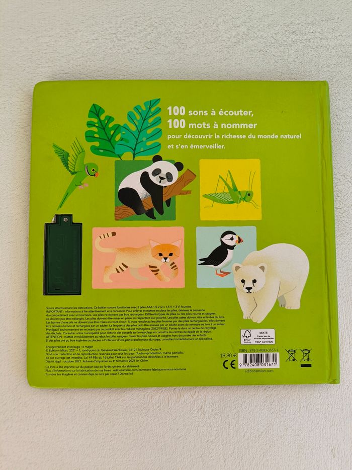 Livre sonore La nature et moi Milan - photo numéro 3