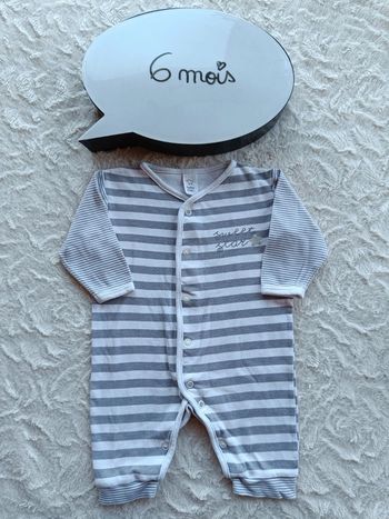 Pyjama sans pied Mixte 6 mois Sweet Star Baby club 100% coton