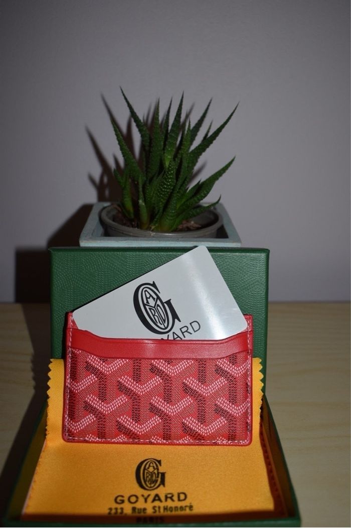 Porte carte goyard rouge - photo numéro 3