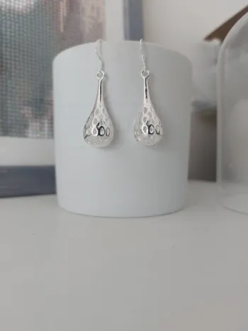 Boucles d'oreilles ajourées en argent