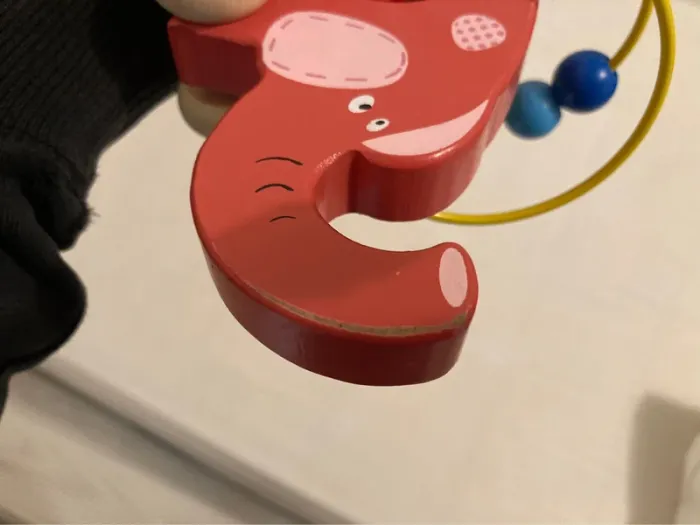 Éléphant en bois boulier perles Heimess - photo numéro 2