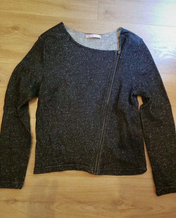 Gilet noir à paillette taille 16 ans gémo