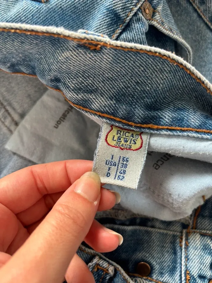 Jean vintage Rica Lewis RL70 relaxed fit droit regular straight bleu clair taille 50/2XL 90s homme - photo numéro 10