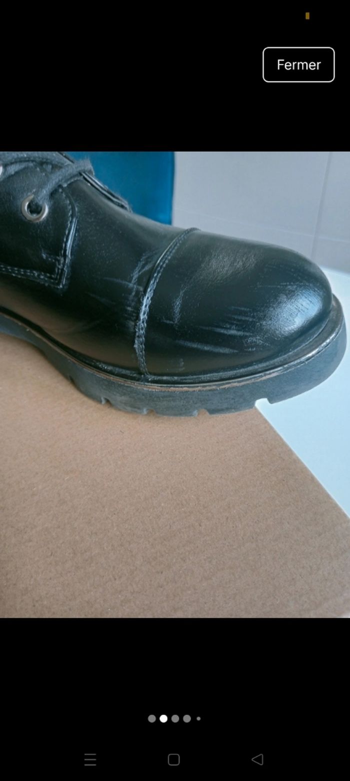 Bottines rock lacet fermeture docs - photo numéro 4