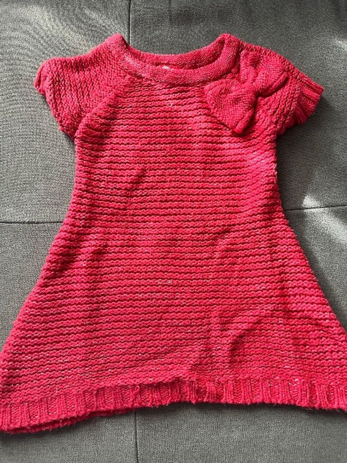 Robe chaude manches courtes 9/12 mois
