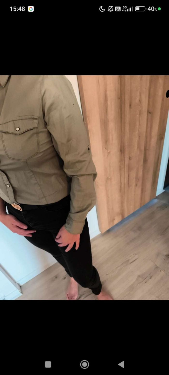 🌿 Chemise kaki femme Jennyfer – Taille M (38) - photo numéro 3