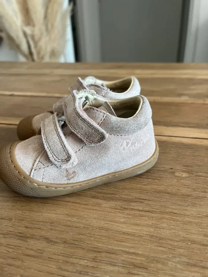 Chaussures à scratch rose Naturino - photo numéro 4