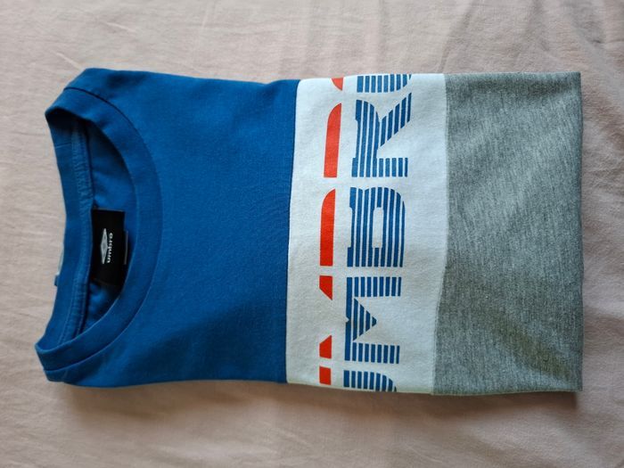 Tee-shirt Umbro Bleu et gris, Taille 162 (13-14 ans) - photo numéro 6