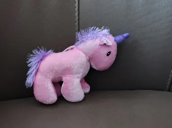 Peluche Licorne rose et violette petit format