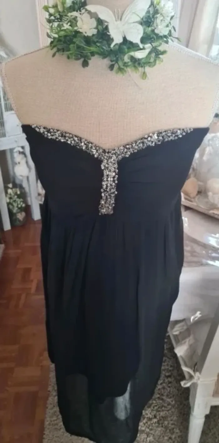 Jolie robe noire bustier sequins argentés Walk and Talk by Kiabi Taille 44 Neuve - photo numéro 2