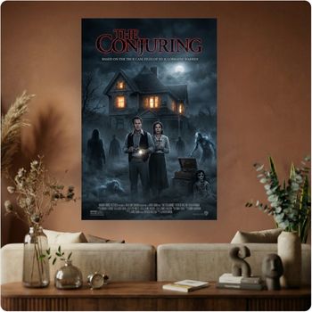 Affiche film “The Conjuring” poster cinéma horreur déco murale A3 Sans cadre