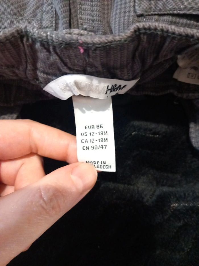Pantalon taille 12/18mois 86cm h&m - photo numéro 2
