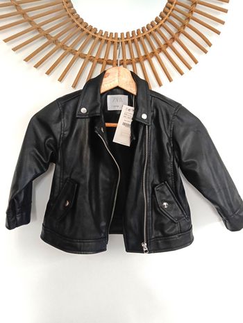Veste noire similicuir Zara