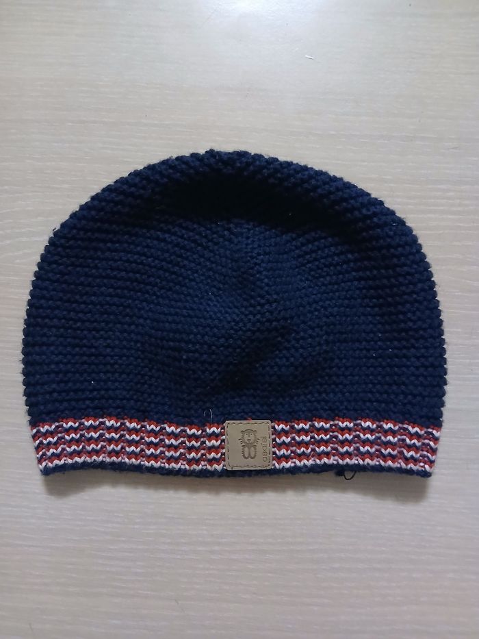 Bonnet garcon en coton,acrylique taille 3 mois marque obaibi - photo numéro 3