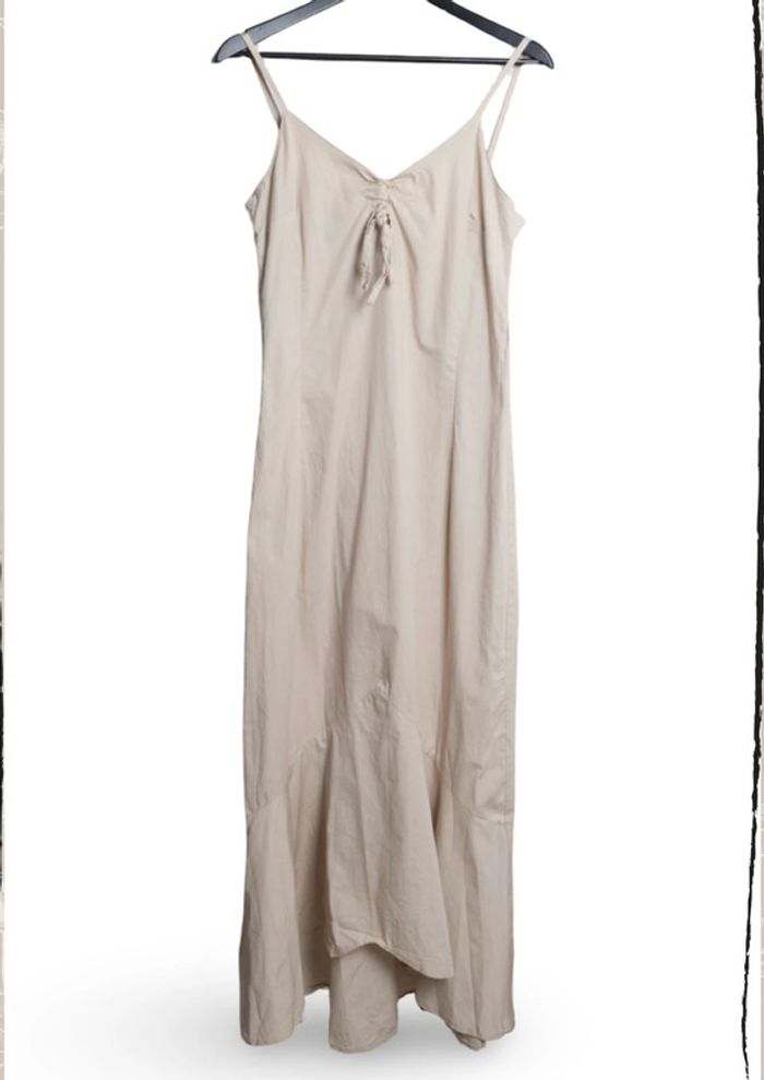 Robe longue asymétrique beige Pecca Taille 40 - photo numéro 2