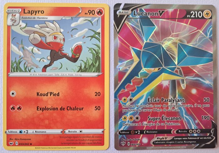 🃏 Lot de 17 cartes Pokémon JCC françaises 2020 Epée et Bouclier - photo numéro 2