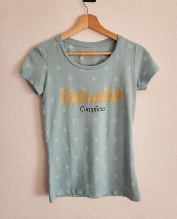 Tee-shirt bleu à étoiles – Taille M – Complices – Très bon état