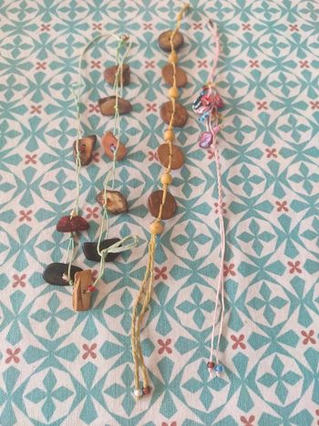 3 bracelets coton et perles