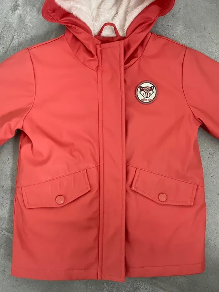 Imperméable/Veste de pluie « Milla Star » corail taille 98 cm - photo numéro 2