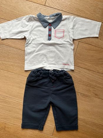 Ensemble garçon 3 mois bon état brioche/tex